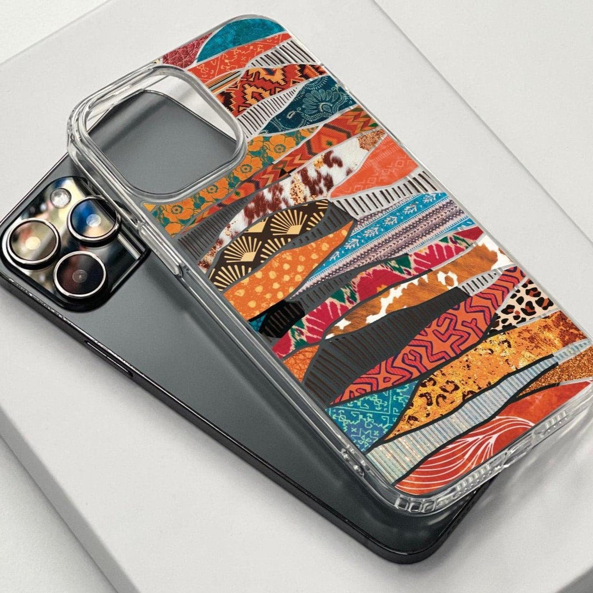 Abstract Southwestern Prints Clear Case for Apple iPhone 15 (& more!) The Urban Flair Abstract Southwestern Prints Clear Case for Apple iPhone 15 (& more!) The Urban Flair