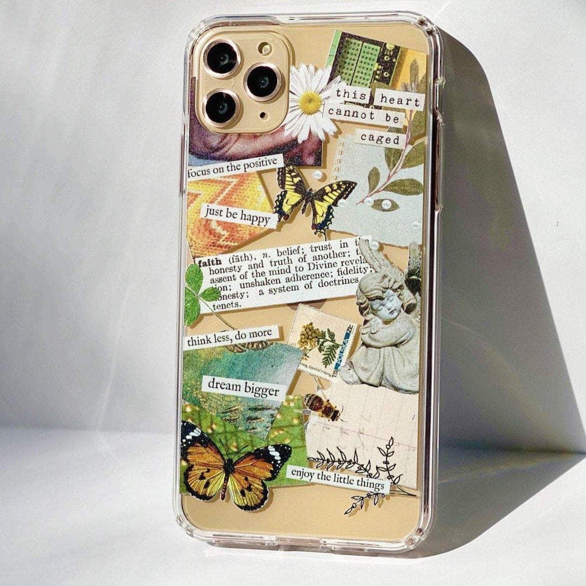 Aesthetic Scrap Collage Clear Phone Case