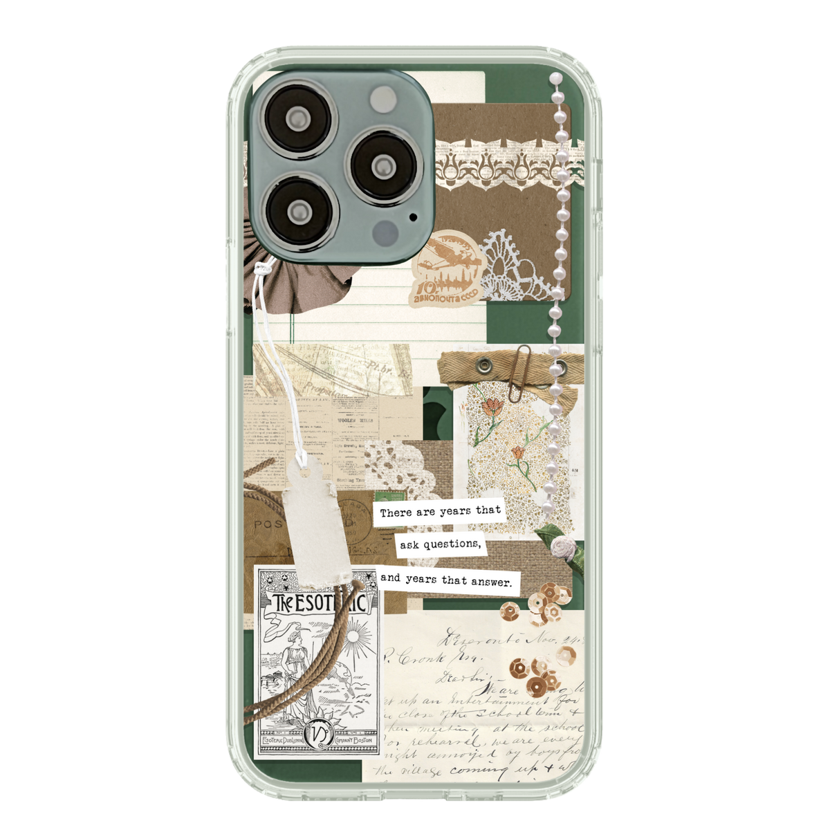 Best Collage Design Clear Phone Cases For Your Alpine Green iPhone