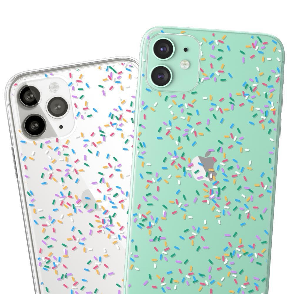 Colorful Rainbow Sprinkles Clear Phone Case