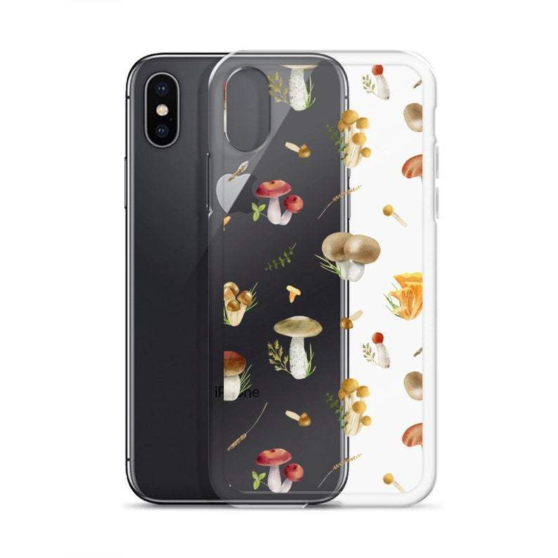 Red Mushrooms Clear Phone Case - Fits iPhone® 6/7/8/SE