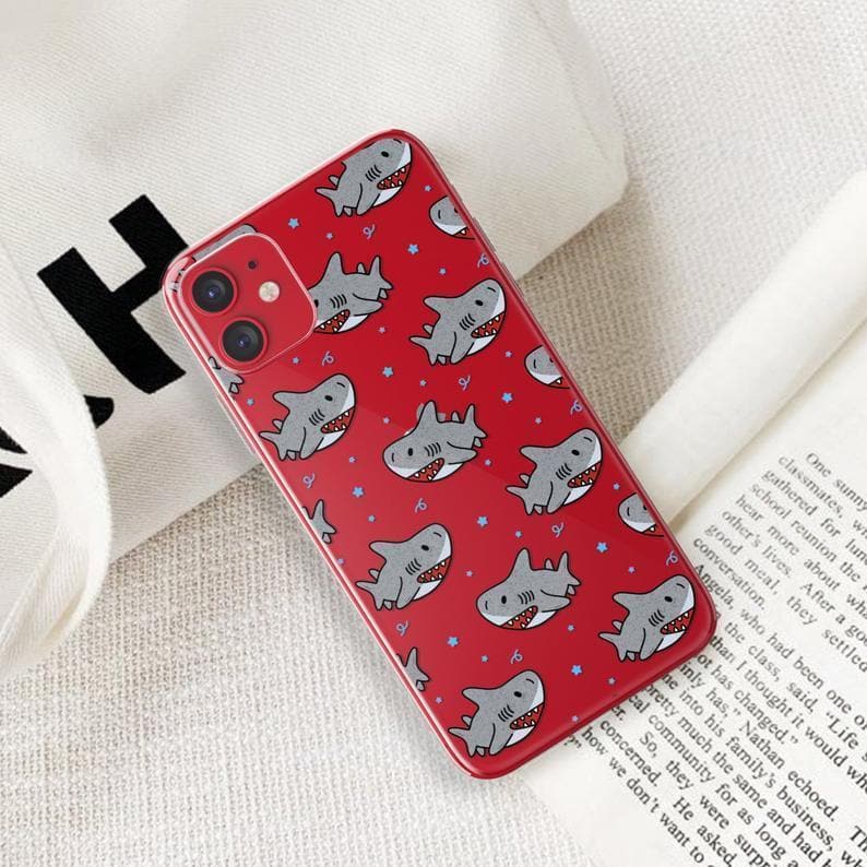 Cute Shark Clear Phone Case Cute Shark Clear Phone Case
