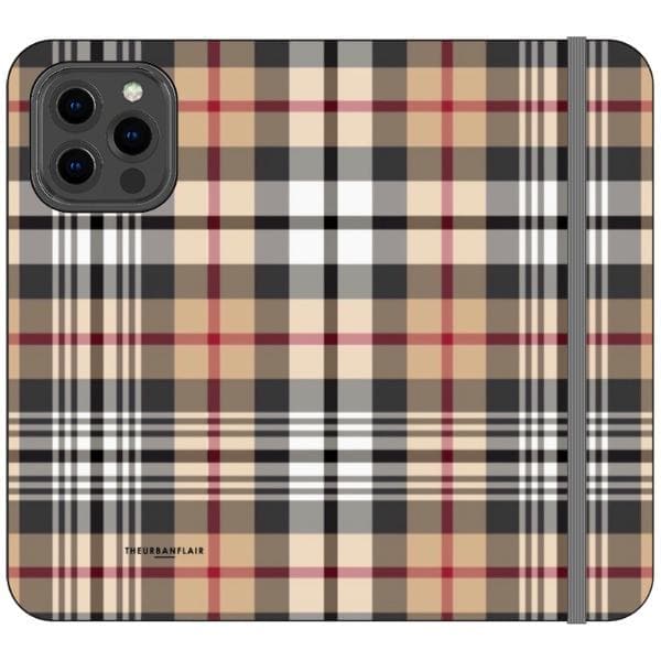 Designer Plaid Wallet Phone Case for Apple iPhone 15 (& more