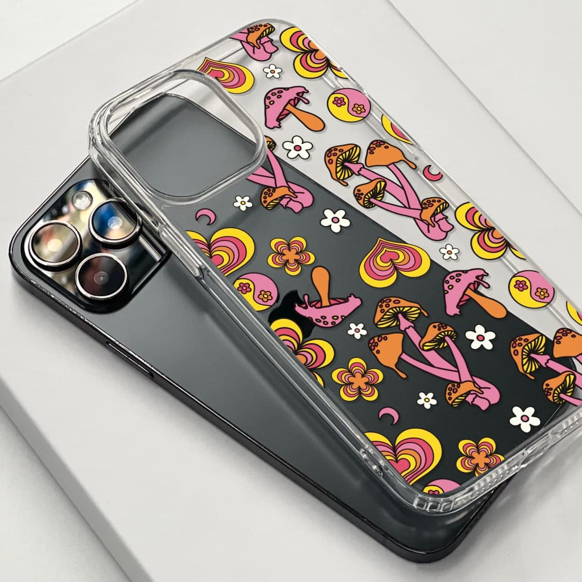 Groovy Nostalgia Clear Phone Case