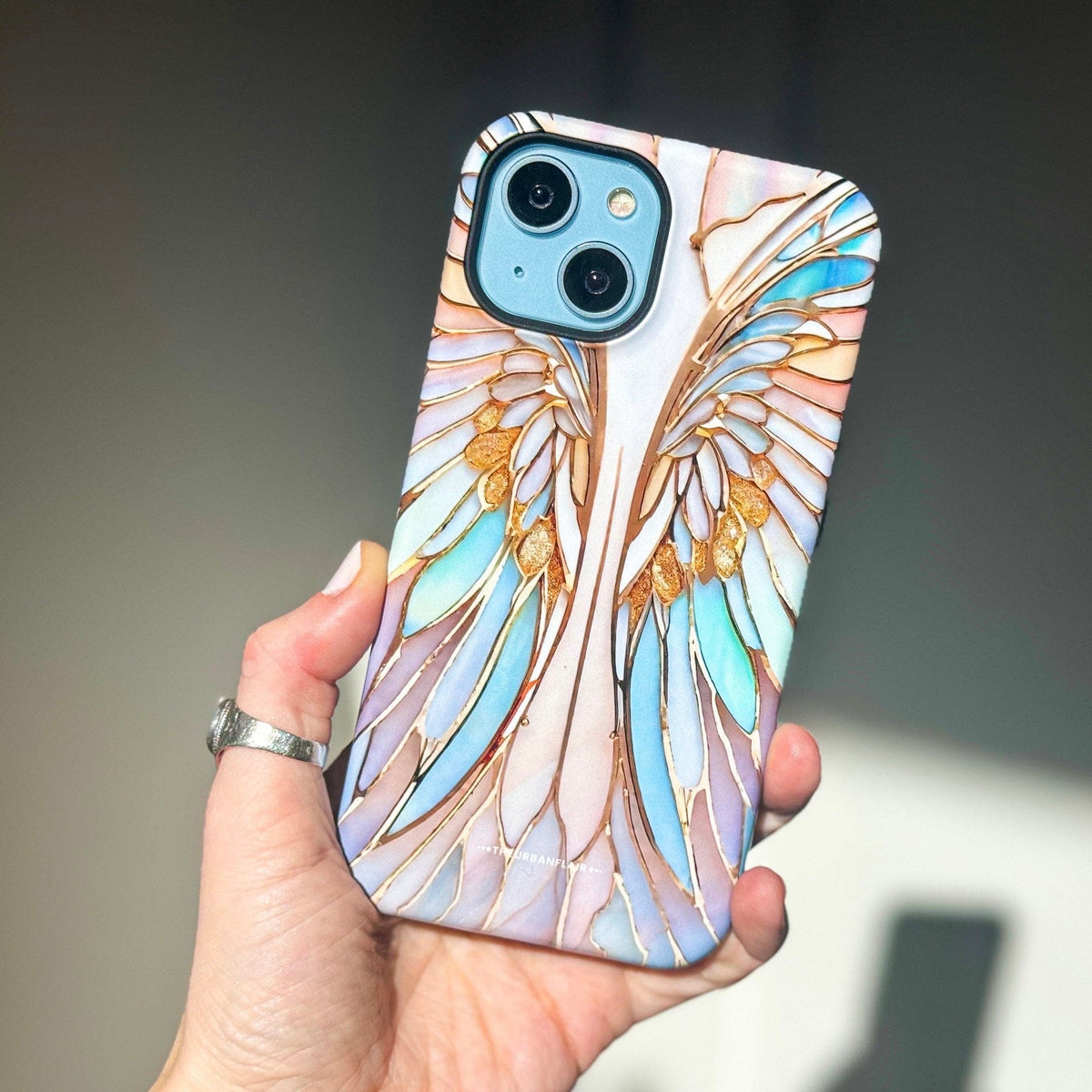 Angel Wings Stained Glass Tough Phone Case for Apple iPhone 15 (& more!)– The Urban Flair Angel Wings Stained Glass Tough Phone Case for Apple iPhone 15 (& more!)– The Urban Flair