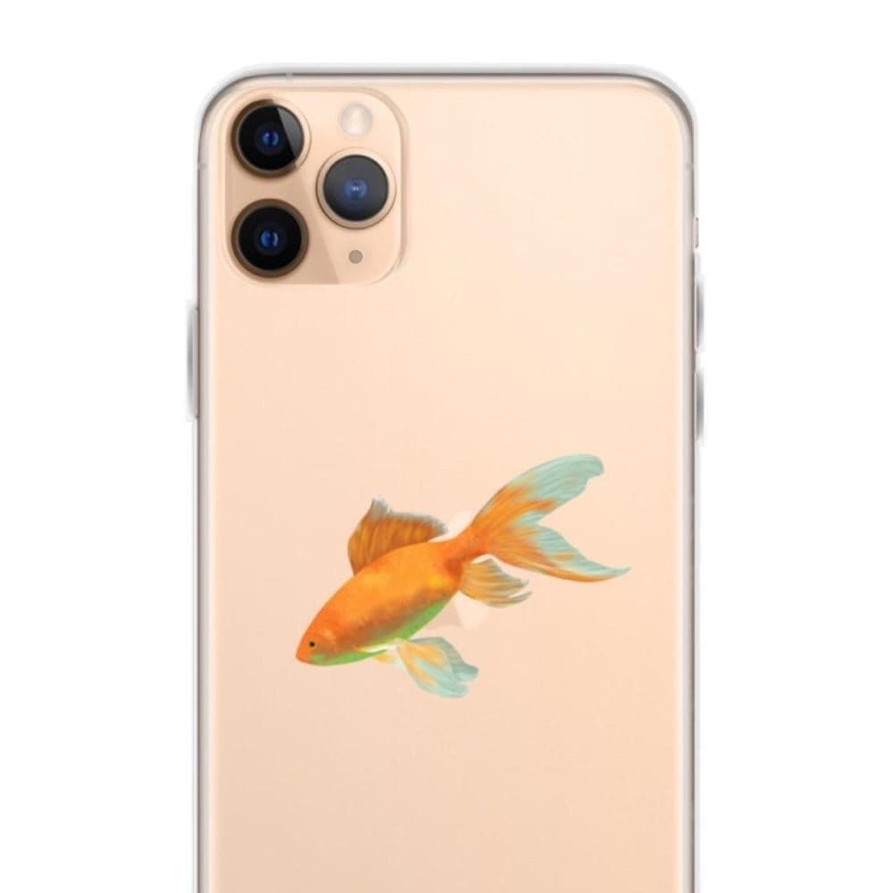 Minimal Goldfish Clear Phone Case