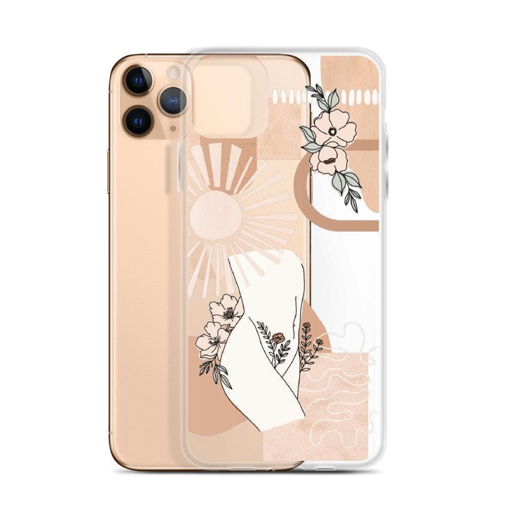 Pale Peach Aesthetic Collage Clear Phone Case for Apple iPhone 13 (&– The Urban Flair Pale Peach Aesthetic Collage Clear Phone Case for Apple iPhone 13 (&– The Urban Flair