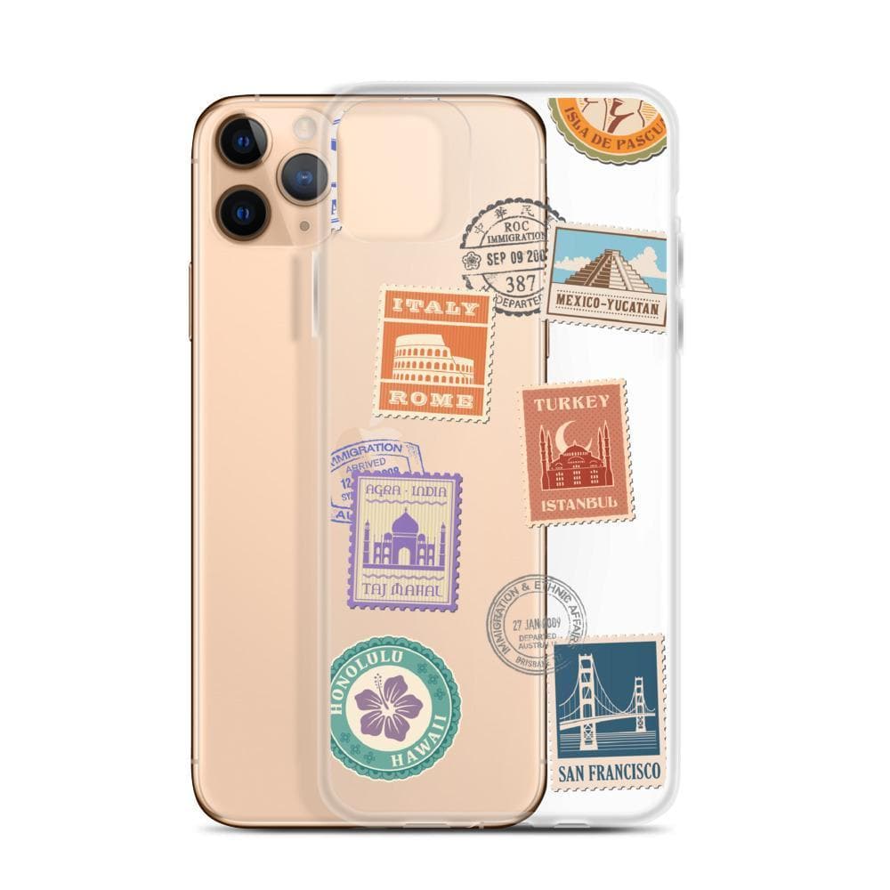 Passport Stamps Travel Clear Phone Case Passport Stamps Travel Clear Phone Case