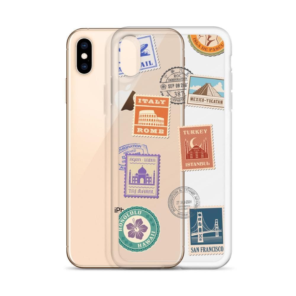 Passport Stamps Travel Clear Phone Case Passport Stamps Travel Clear Phone Case