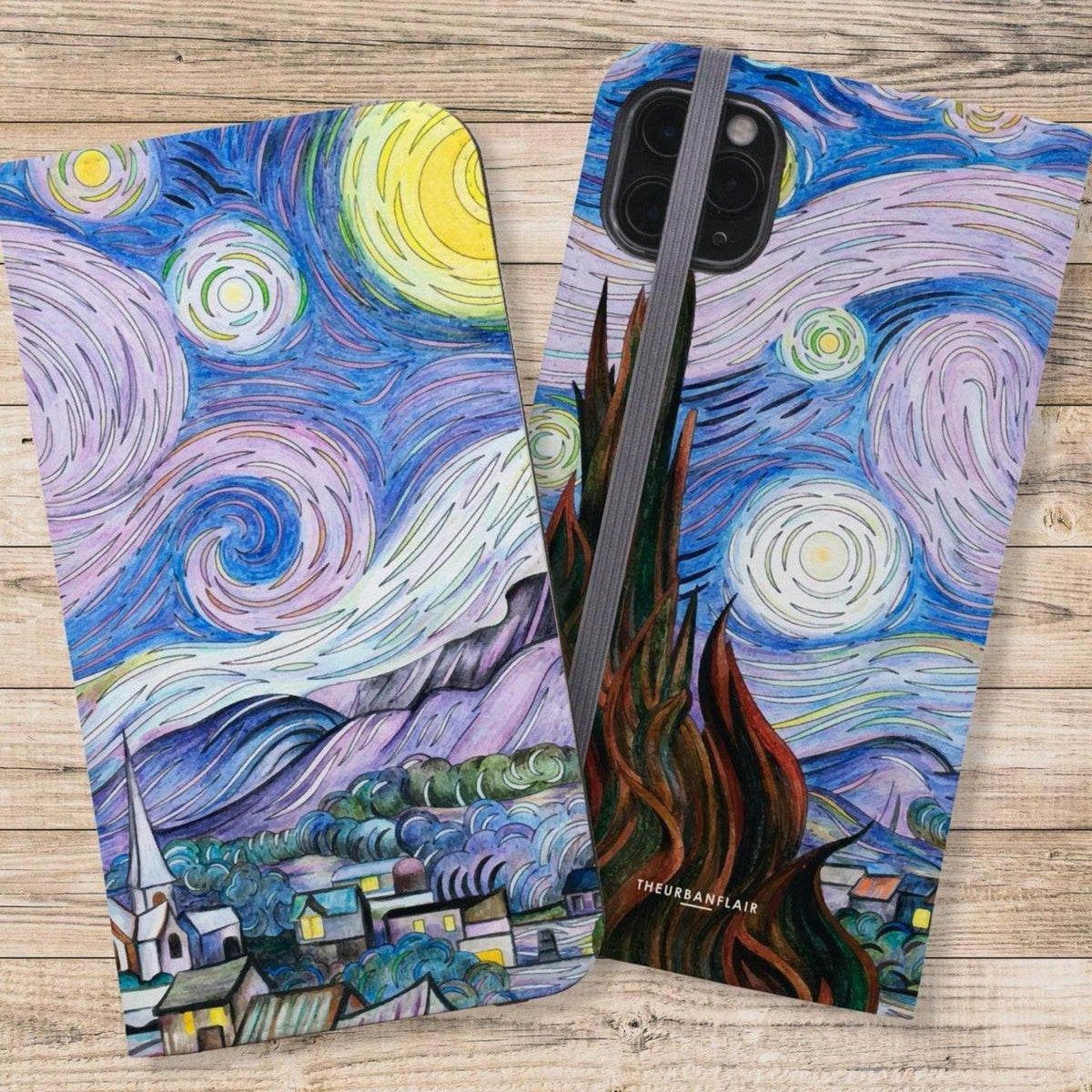 Starry Night Wallet Phone Case