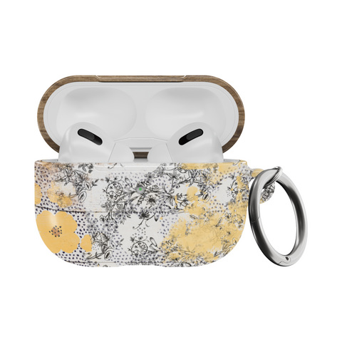 Rustic Chic Flowers & Wood Print AirPods Pro Case