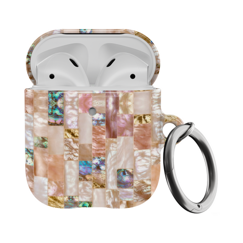 Rose Gold Abalone Shell Print AirPods 1st/2nd Gen Case