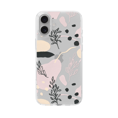 Pale Modern Shapes Clear Phone Case