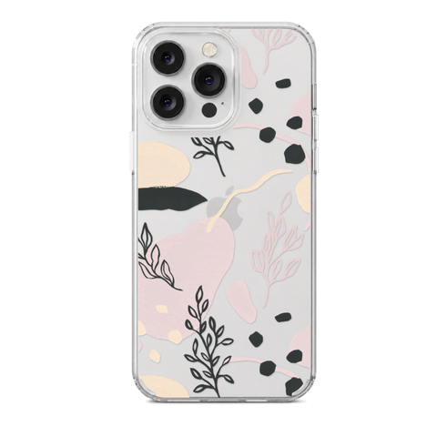 Pale Modern Shapes Clear Phone Case