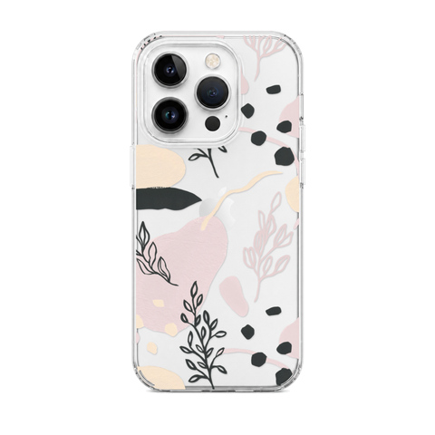 Pale Modern Shapes Clear Phone Case
