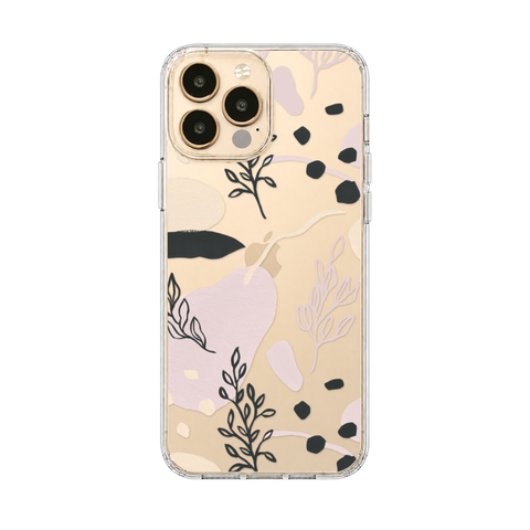 Pale Modern Shapes Clear Phone Case