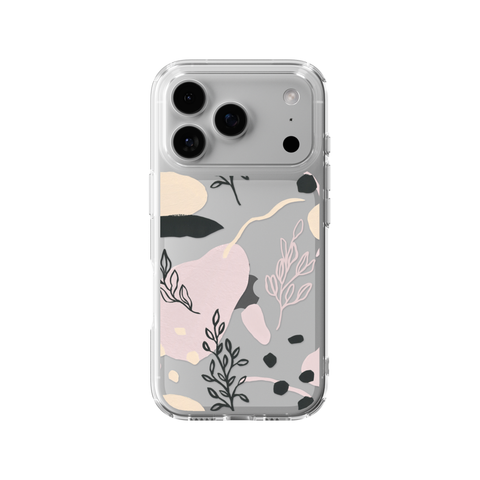 Pale Modern Shapes Clear Phone Case