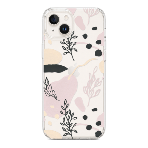 Pale Modern Shapes Clear Phone Case