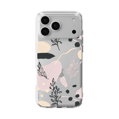 Pale Modern Shapes Clear Phone Case