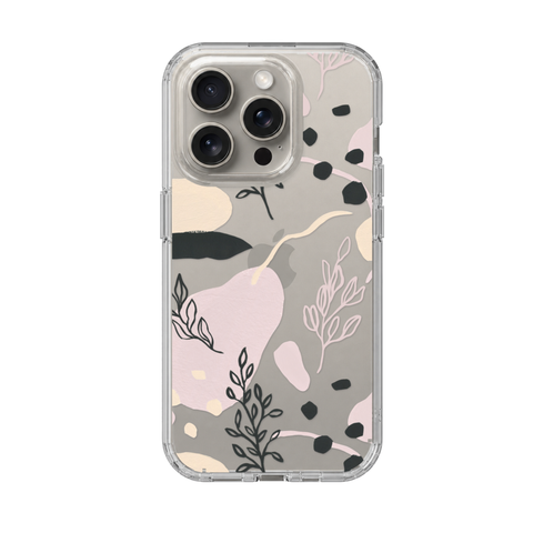 Pale Modern Shapes Clear Phone Case