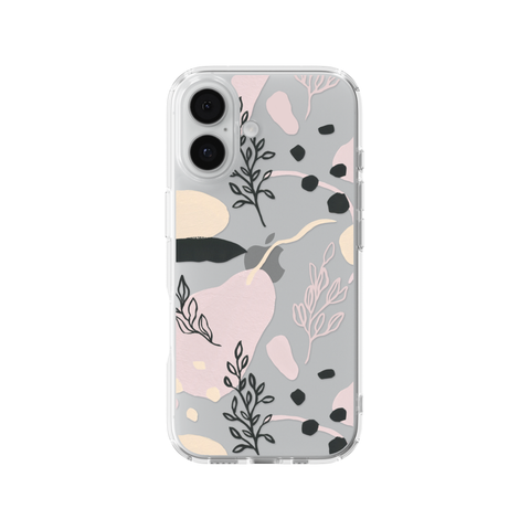 Pale Modern Shapes Clear Phone Case