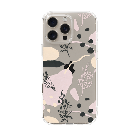 Pale Modern Shapes Clear Phone Case