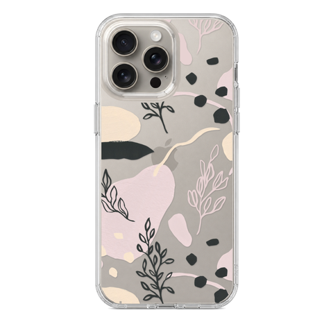Pale Modern Shapes Clear Phone Case