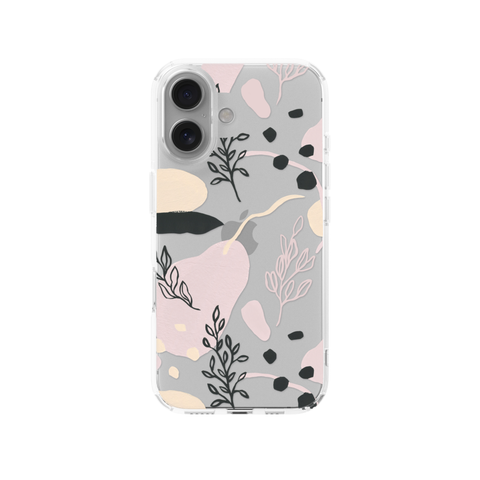 Pale Modern Shapes Clear Phone Case