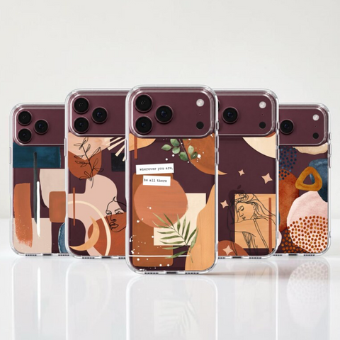 Abstract Design Clear Phone Case For iPhone 18 Pro & Max
