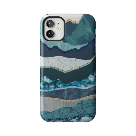 Teal Mountain Landscape Tough Phone Case for iPhone 11 - The Urban Flair