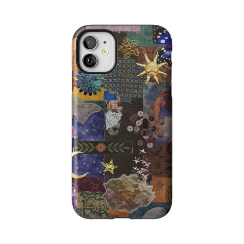 Whimsy Mixed Media Collage Tough Phone Case for iPhone 11 - The Urban Flair