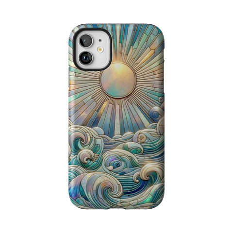 Sun Rays & Ocean Waves Stained Glass Tough Phone Case for iPhone 11 - The Urban Flair