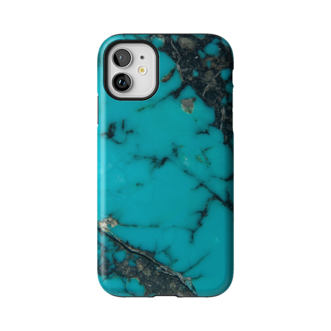 Turquoise Stone Print Tough Phone Case for iPhone 11 - The Urban Flair