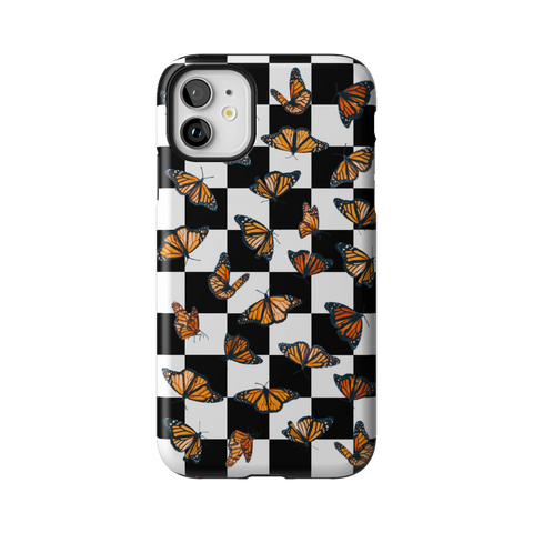Checkered Monarch Butterfly Tough Phone Case for iPhone 11 - The Urban Flair