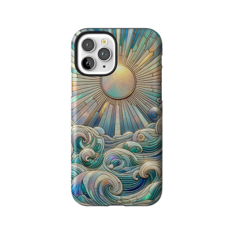 Sun Rays & Ocean Waves Stained Glass Tough Phone Case for iPhone 11 Pro - The Urban Flair