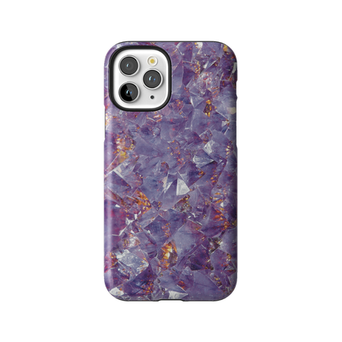 Raw Amethyst Crystal Tough Phone Case for iPhone 11 Pro - The Urban Flair