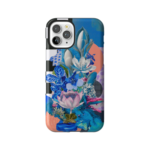 Blue Lotus Botanical Collage Tough Phone Case for iPhone 11 Pro - The Urban Flair