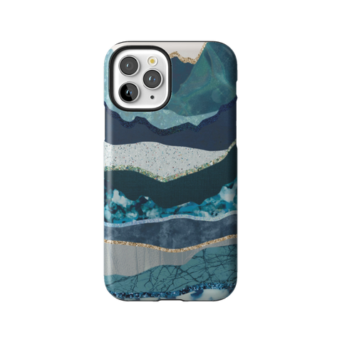 Teal Mountain Landscape Tough Phone Case for iPhone 11 Pro - The Urban Flair