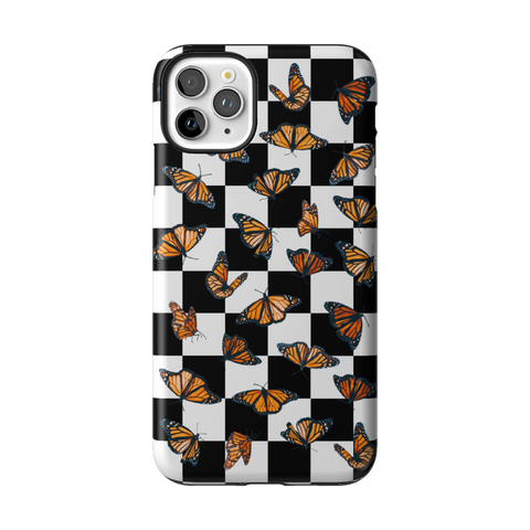 Checkered Monarch Butterfly Tough Phone Case for iPhone 11 Pro Max - The Urban Flair