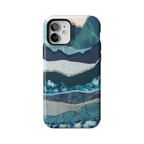 Teal Mountain Landscape Tough Phone Case for iPhone 12 - The Urban Flair