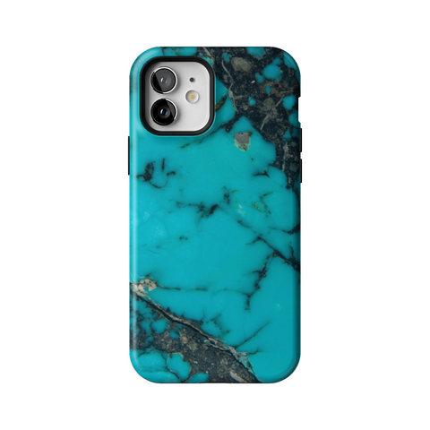 Turquoise Stone Print Tough Phone Case for iPhone 12 - The Urban Flair