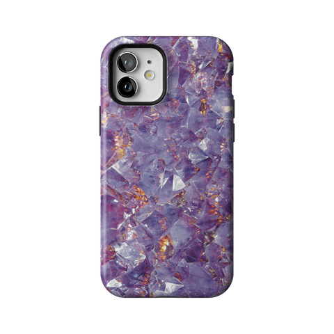 Raw Amethyst Crystal Tough Phone Case for iPhone 12 - The Urban Flair