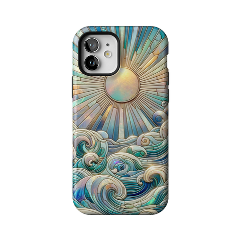 Sun Rays & Ocean Waves Stained Glass Tough Phone Case for iPhone 12 - The Urban Flair