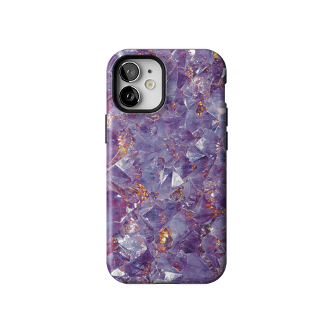 Raw Amethyst Crystal Tough Phone Case for iPhone 12 Mini - The Urban Flair