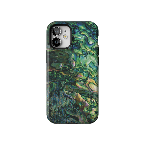 Green Abalone Shell Tough Phone Case for iPhone 12 Mini - The Urban Flair