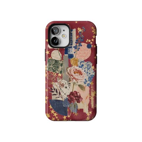 Rustic Botanical Collage Tough Phone Case for iPhone 12 Mini - The Urban Flair