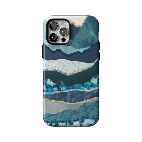 Teal Mountain Landscape Tough Phone Case for iPhone 12 Pro - The Urban Flair