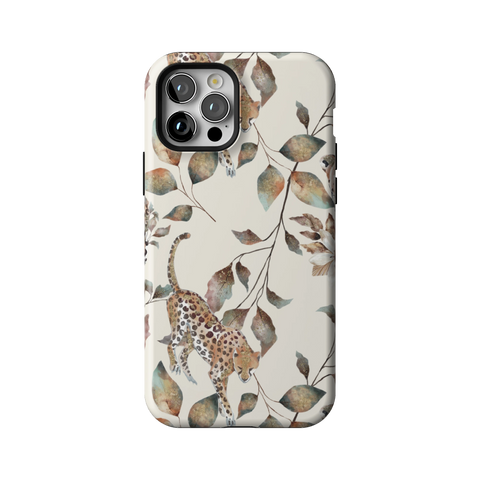 Autumn Cheetah Botanical Tough Phone Case for iPhone 12 Pro - The Urban Flair