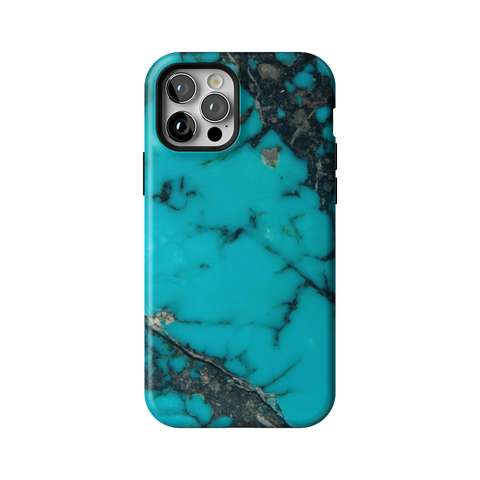 Turquoise Stone Print Tough Phone Case for iPhone 12 Pro - The Urban Flair