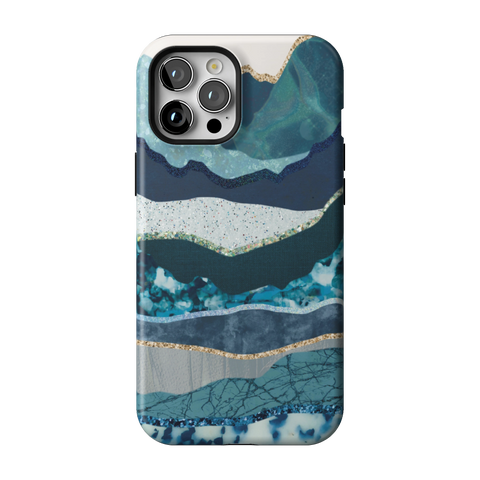 Teal Mountain Landscape Tough Phone Case for iPhone 12 Pro Max - The Urban Flair
